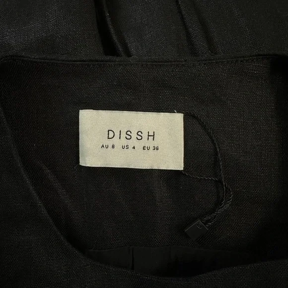 DISSH Black Sleeveless Button-Up Top Linen - Picture 8 of 11